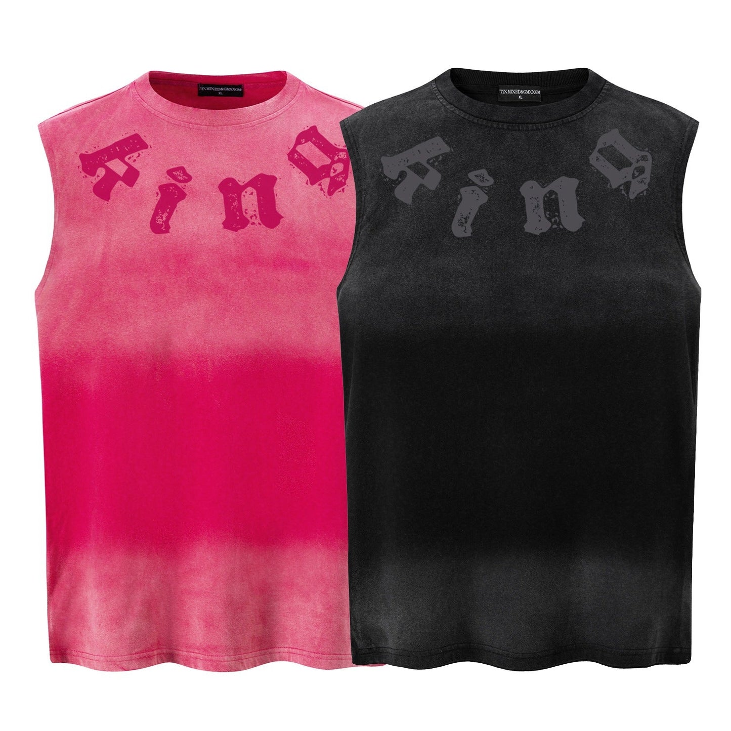 Gradient letter printed vest