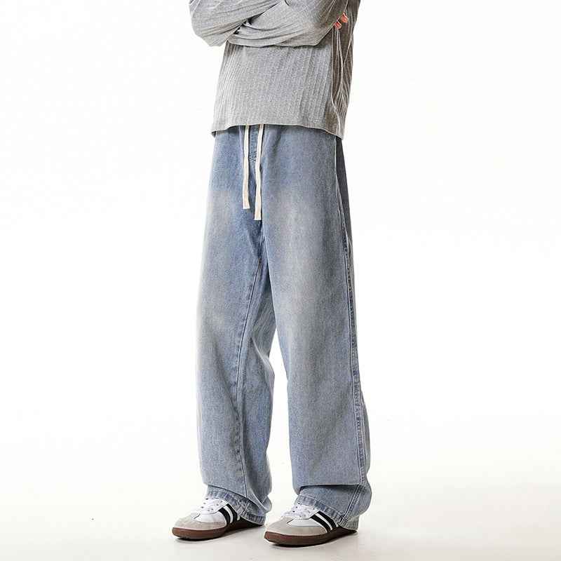 Vintage Men's Jeans Washed Straight Leg Pants