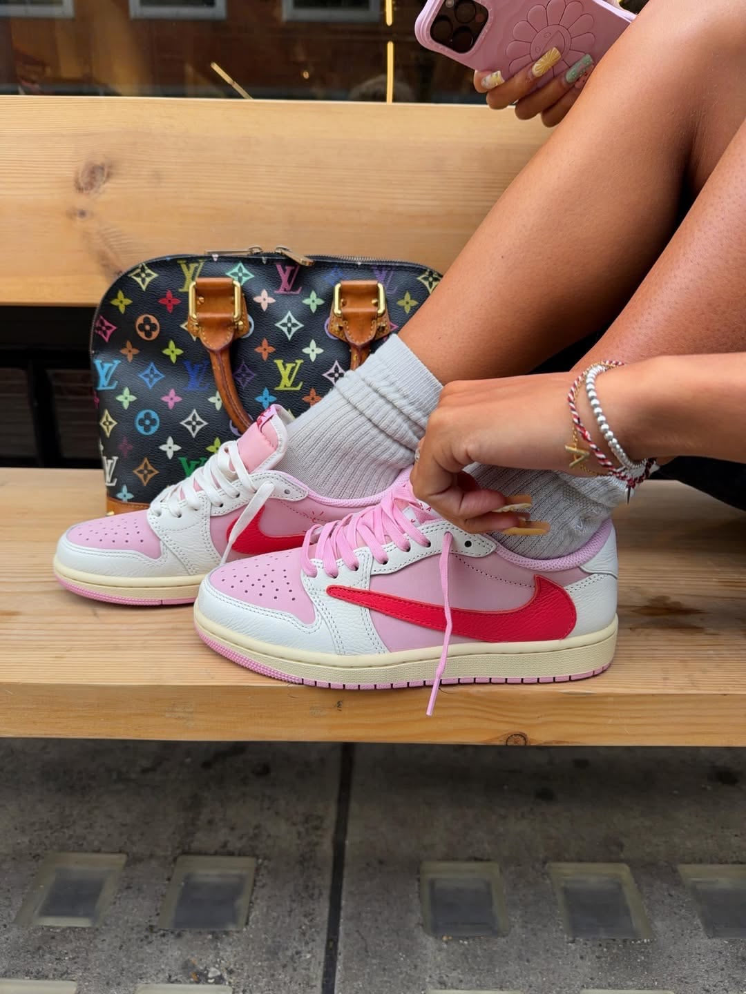 Travis Scott × AJ1 Low "Shy Pink" - Elevate Your Style - OMYGOODS