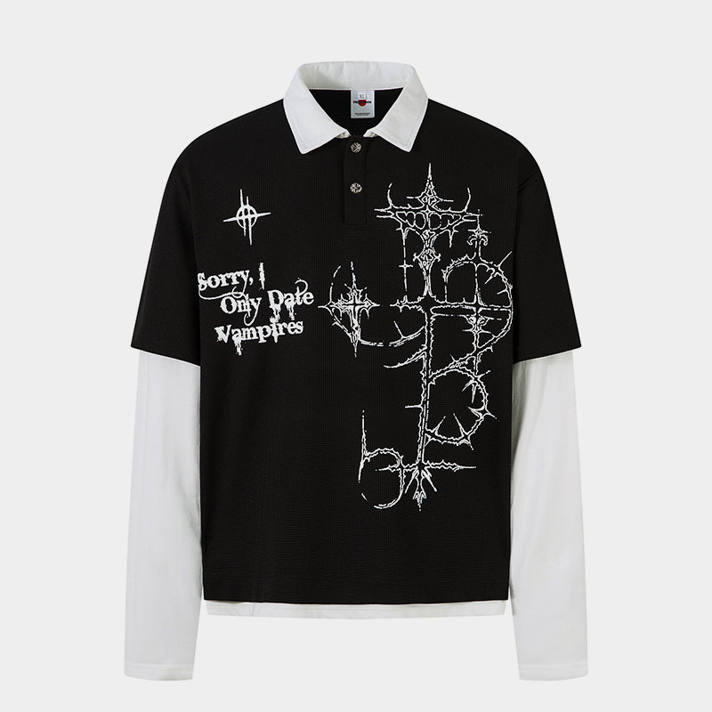 Vampire Graphic Design | Layered Sweatshirt
