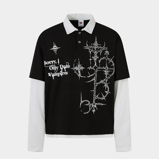 Vampire Graphic Design | Layered Sweatshirt