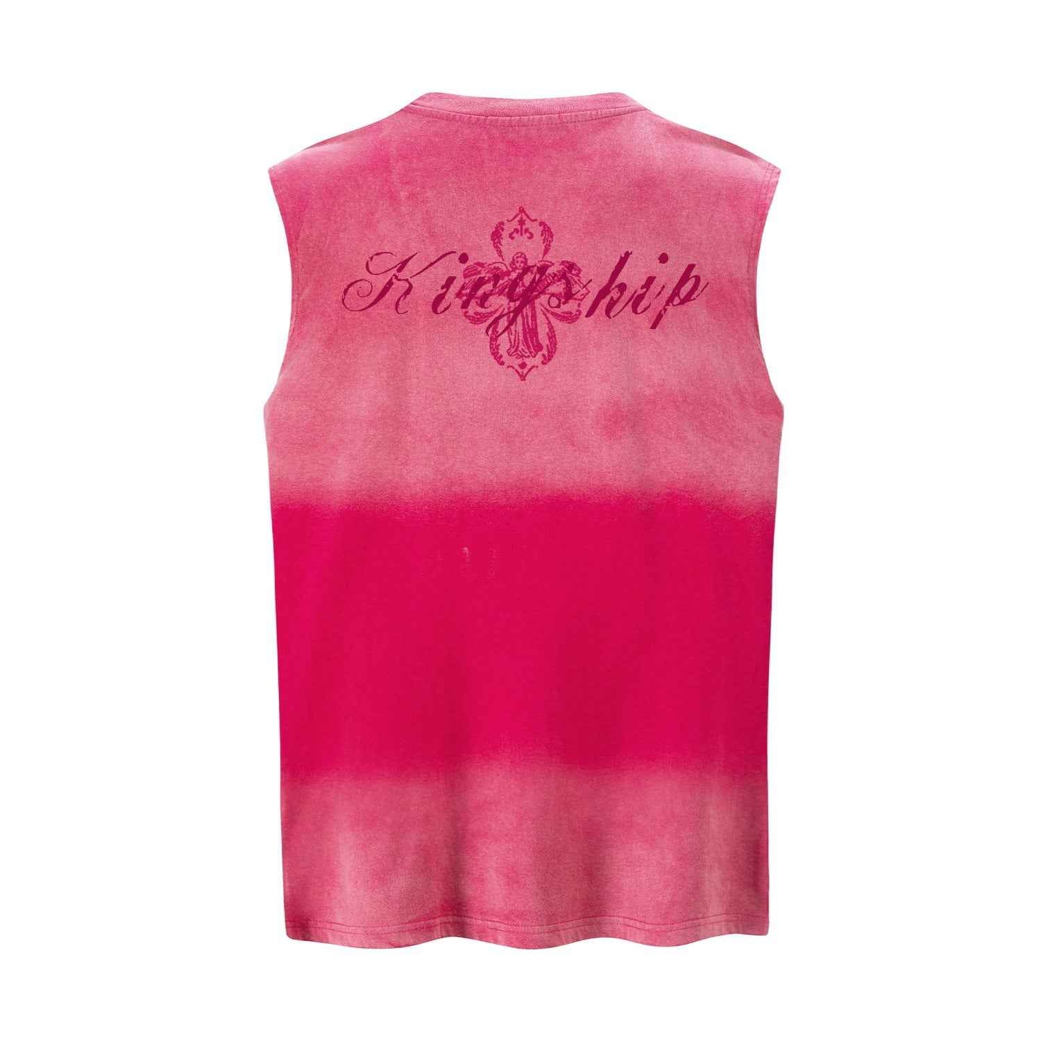 Gradient letter printed vest
