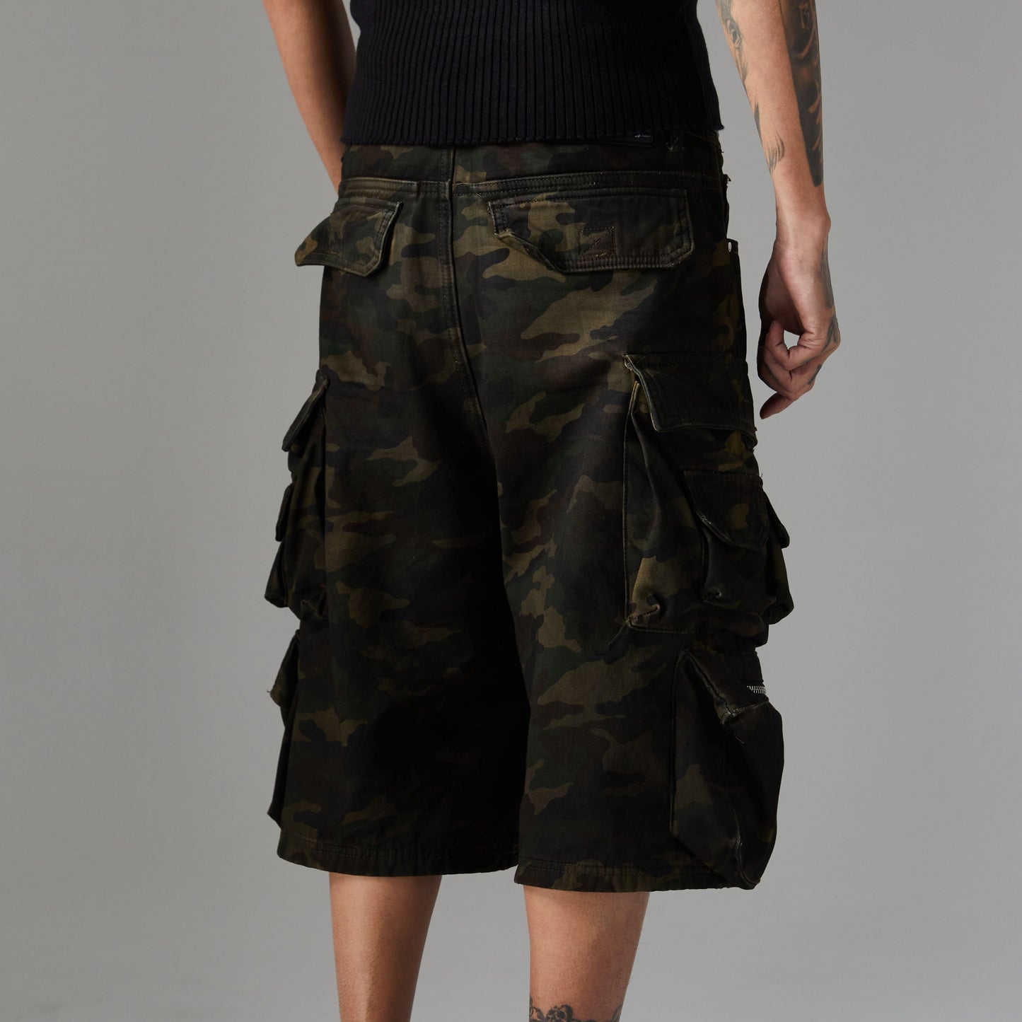 Multi-Pocket | Camouflage Cargo Shorts