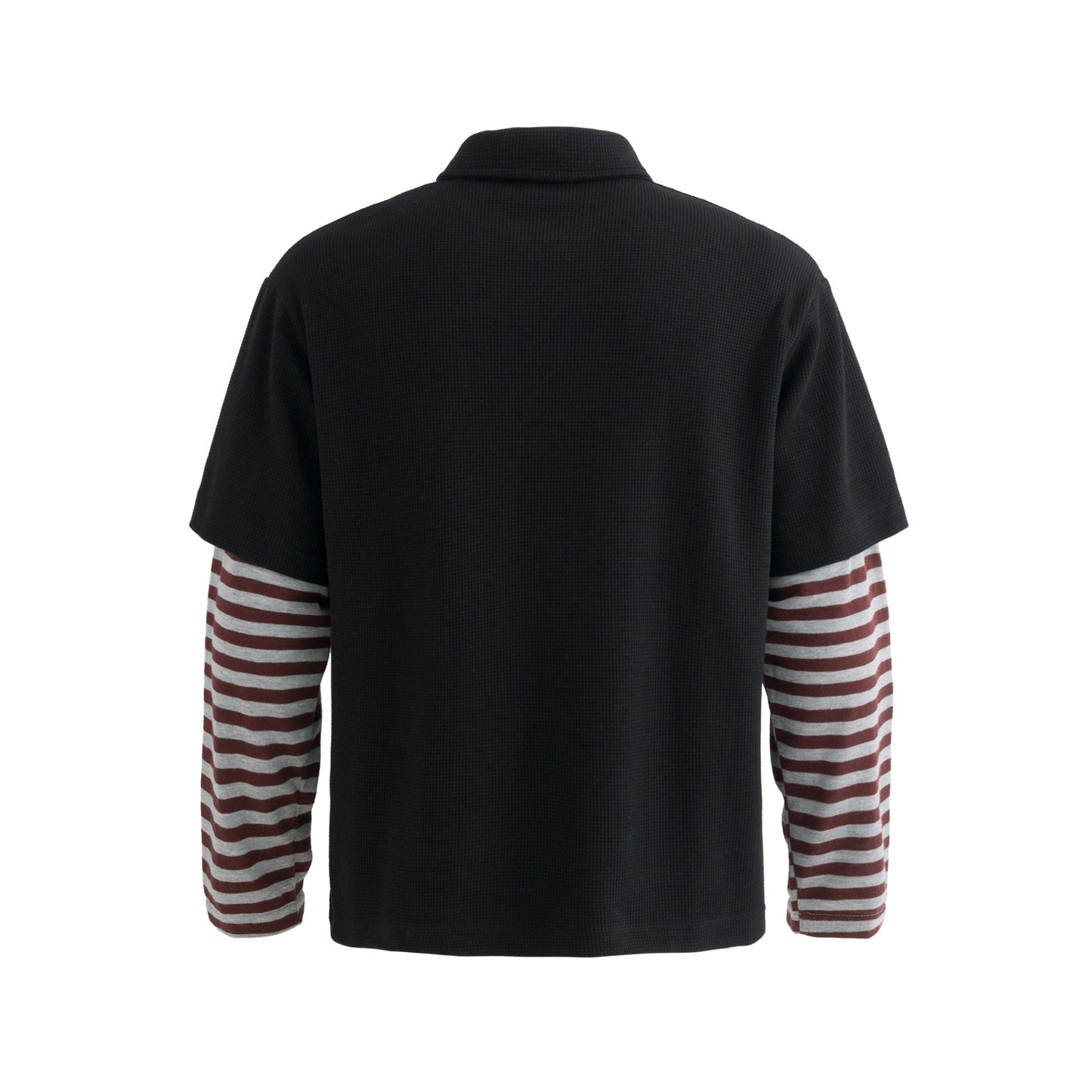Vintage Striped Layered | Polo Sweatshirt
