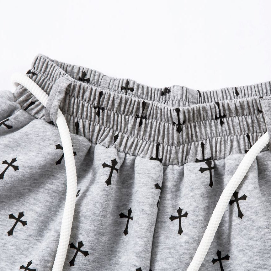 Gothic Cross Baggy Sweatpants