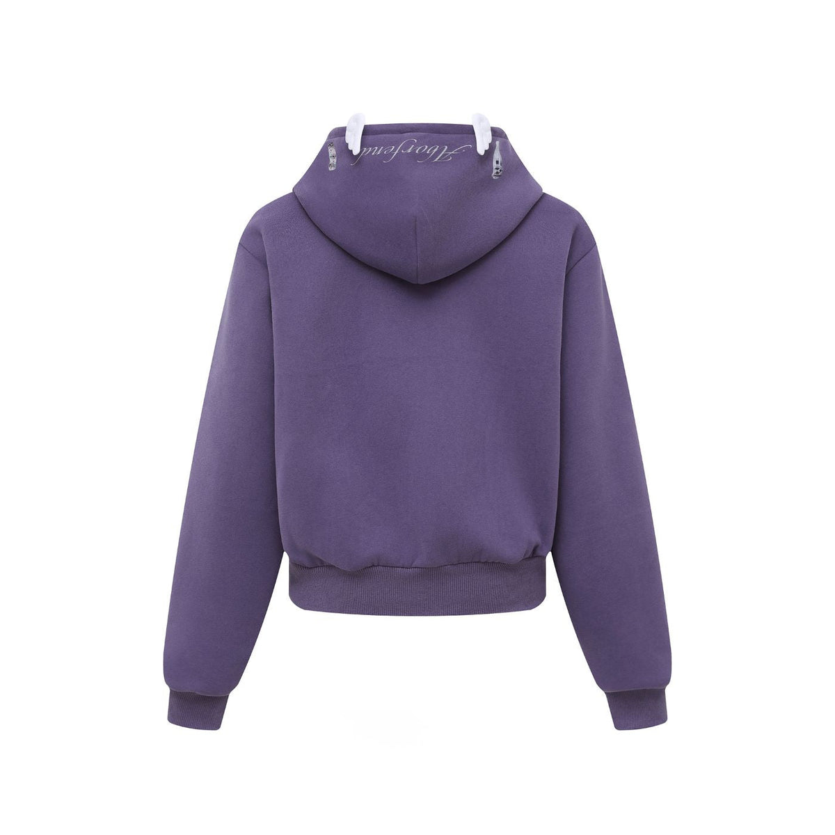 Beaded Zipper Graphic Hoodie