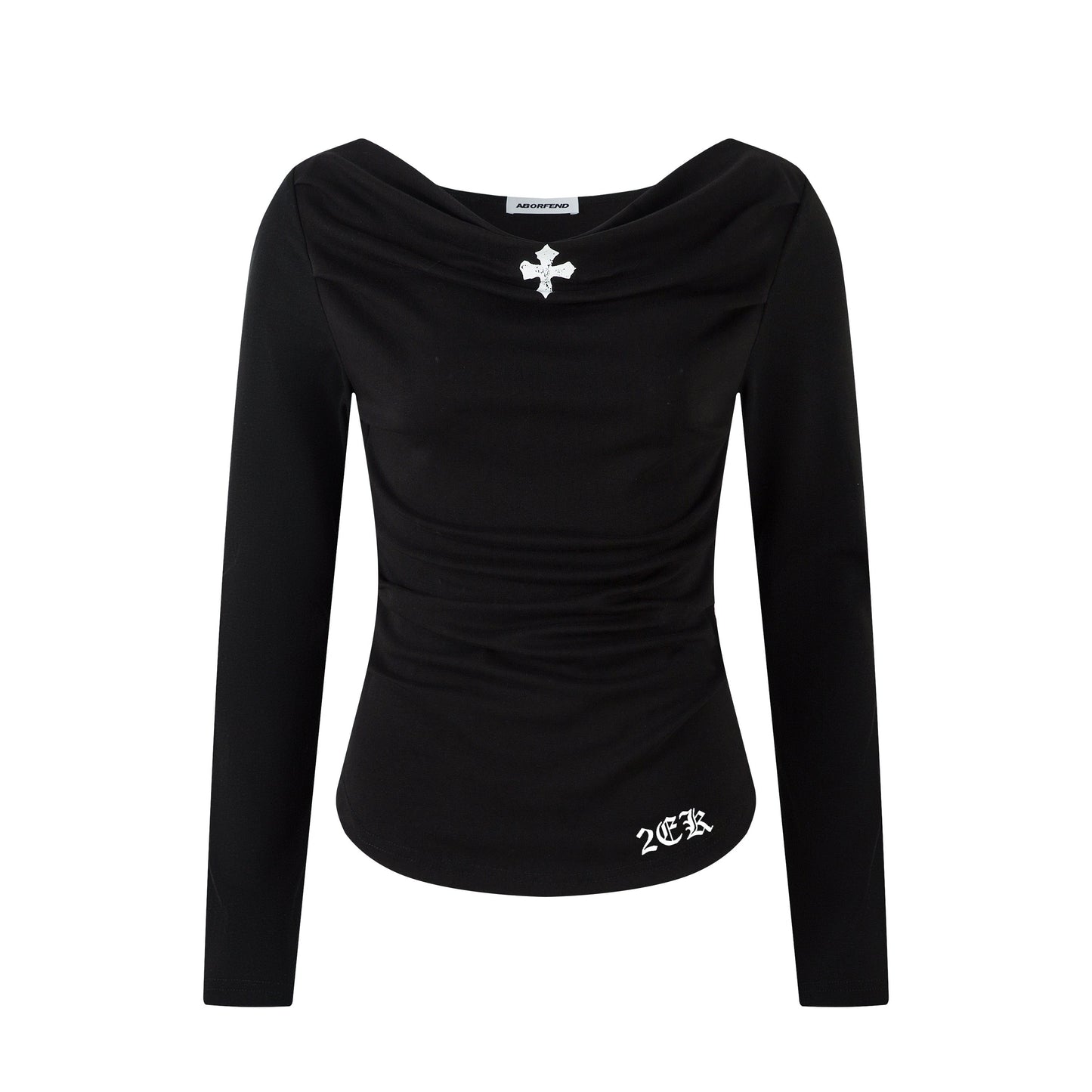 Cross Drape | One Shoulder Ruched Tee