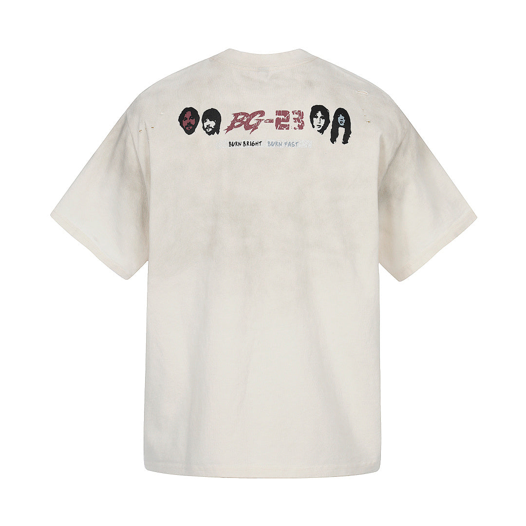 Oversized Distressed Rock Graphic T-Shirt | Vintage Streetwear Style