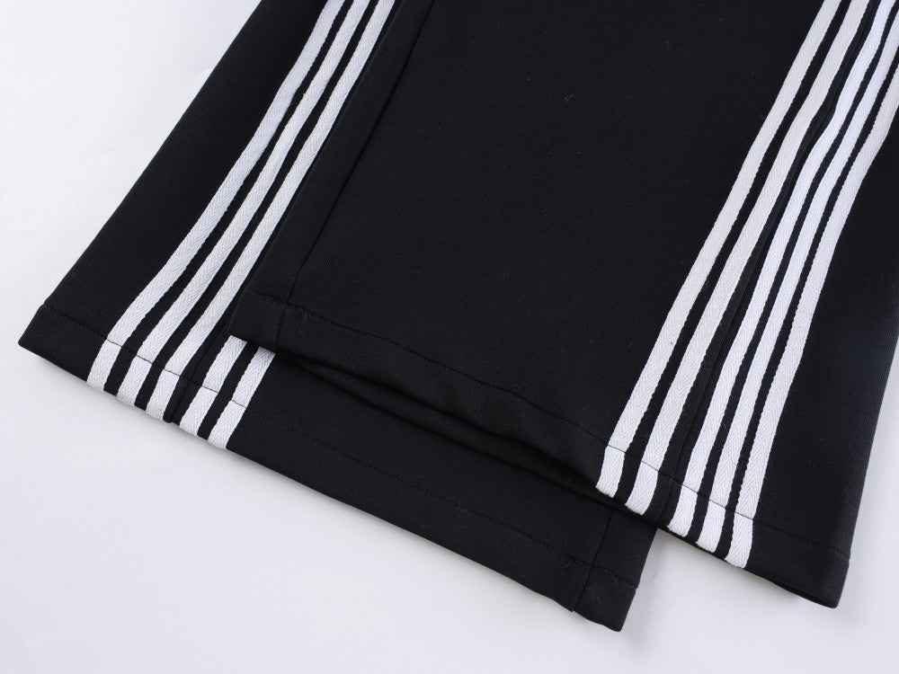 Double Waist Washed Side Stripe Sweatpants
