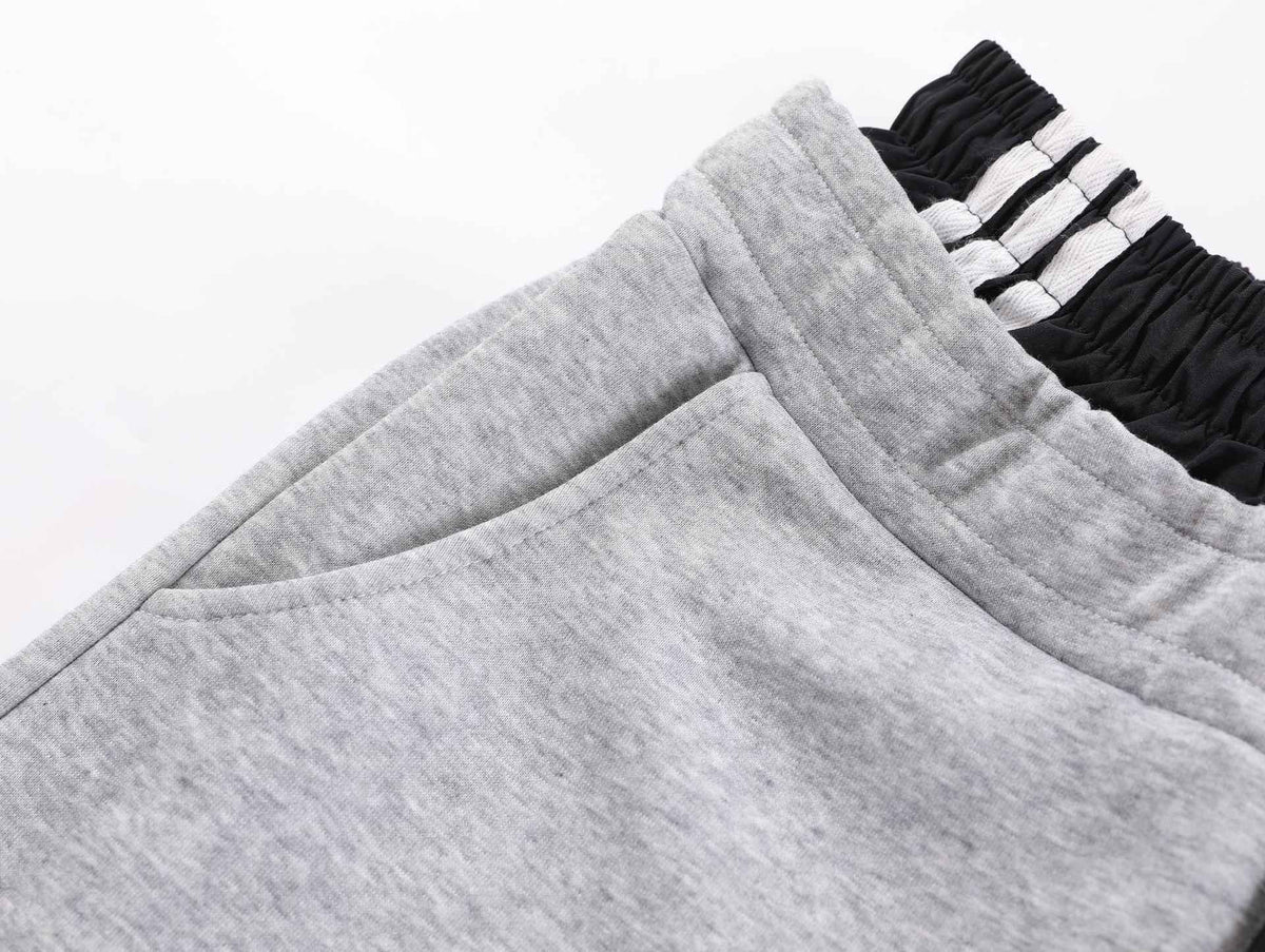 Striped Panel Wide Leg Sweatpants