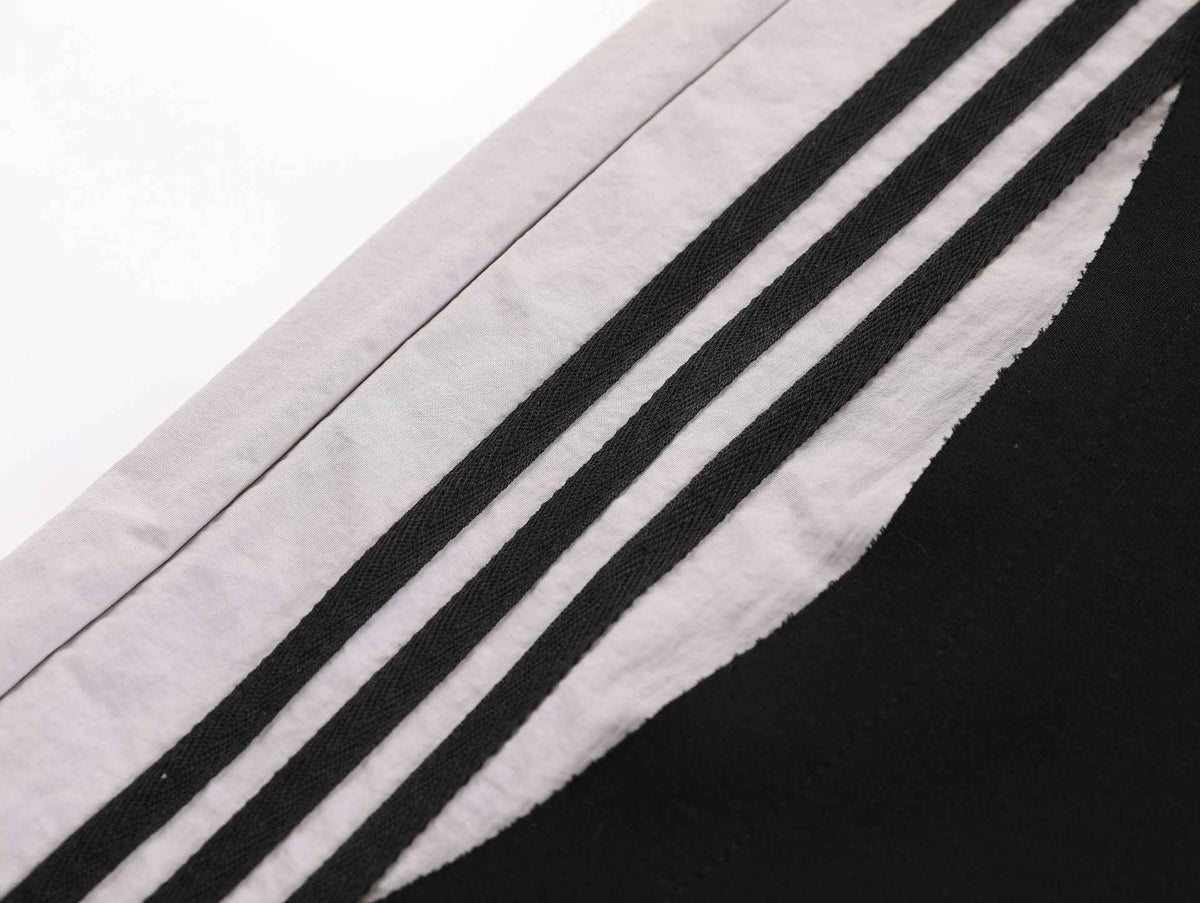 Striped Panel Wide Leg Sweatpants