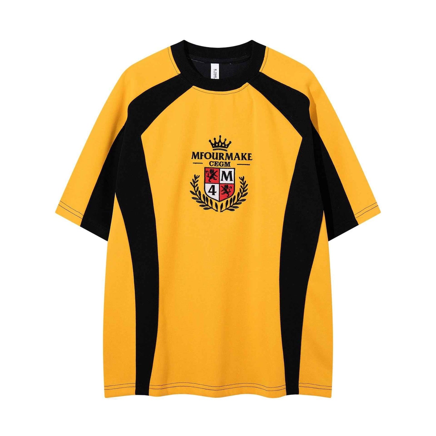 Badge printed short sleeved shirt