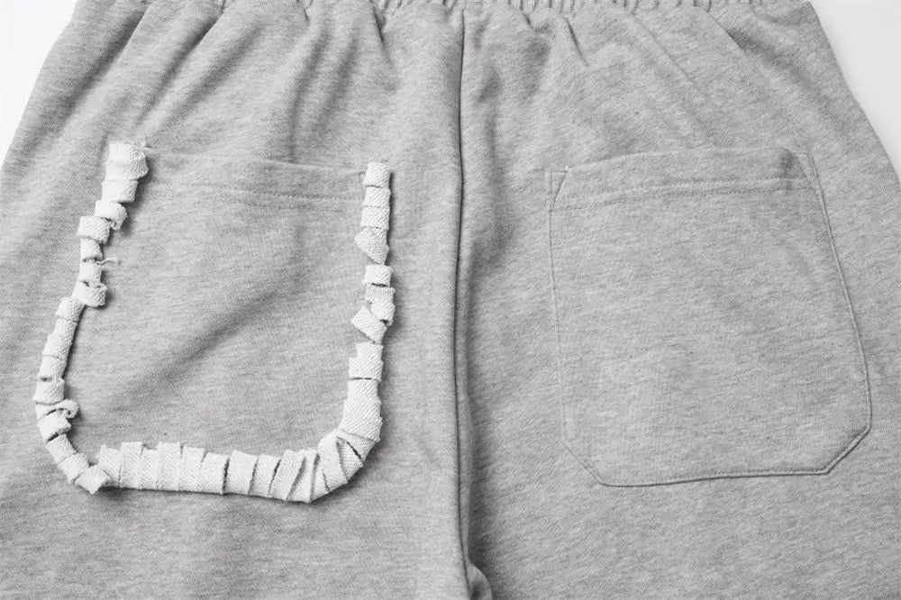 Spliced Button Patchwork Pants