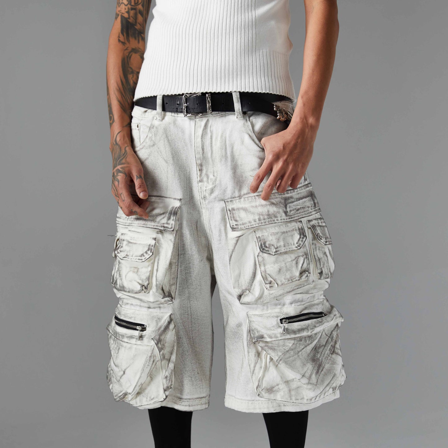 Multi-Pocket | Washed Cargo Shorts