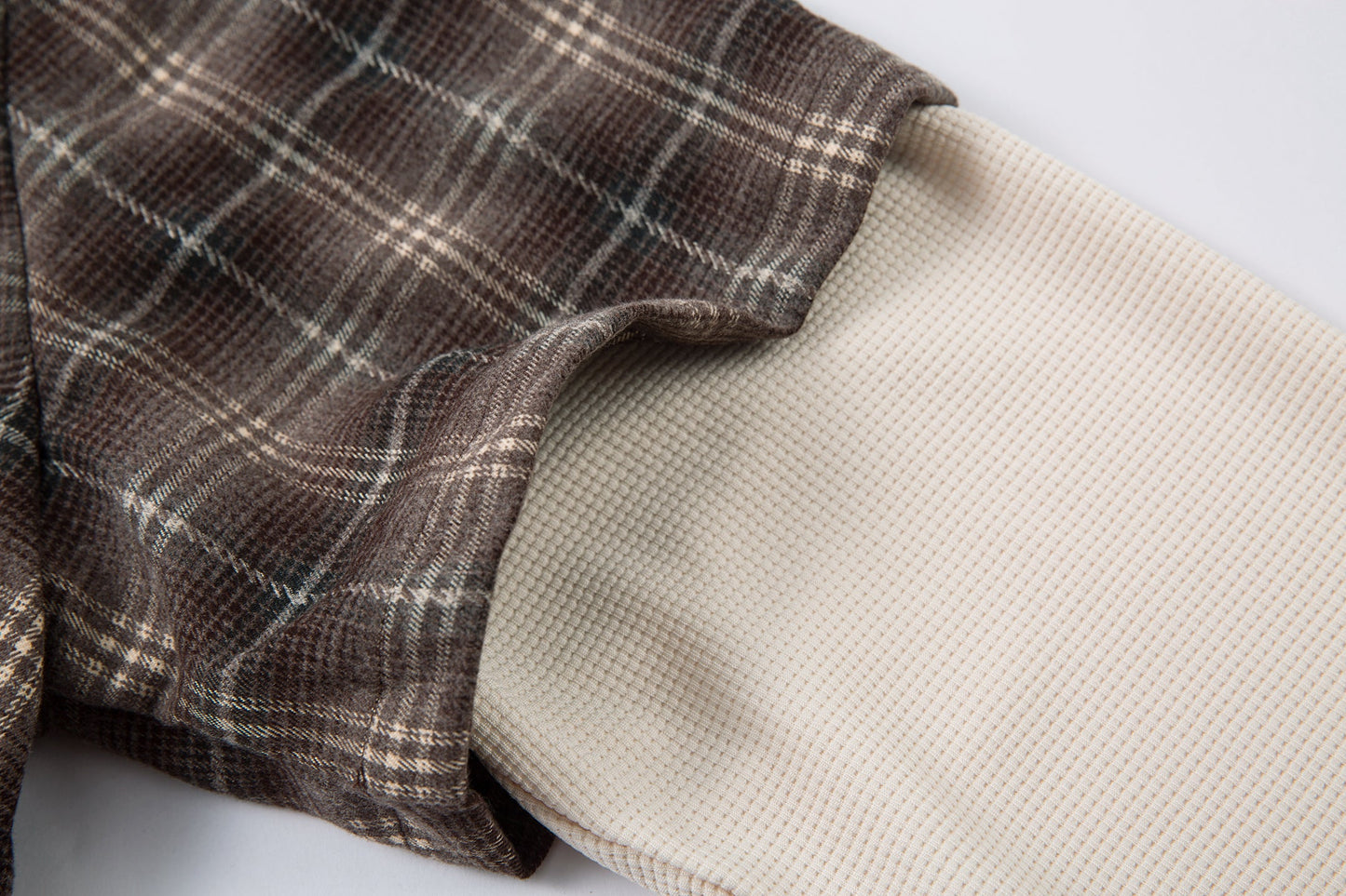 Vintage Plaid Contrast | Layered Sweatshirt