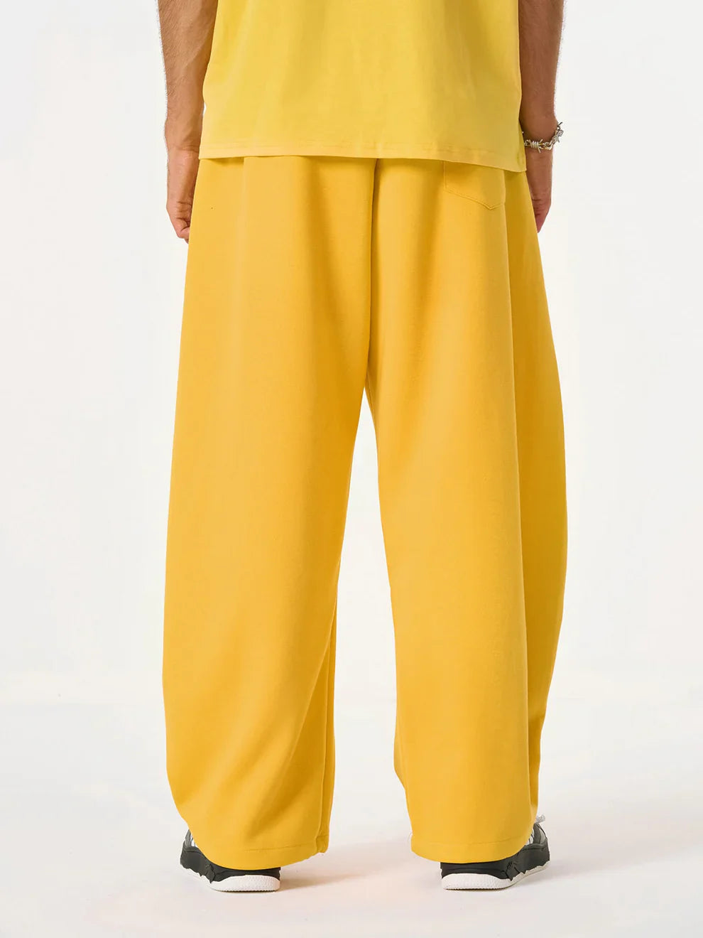 Vintage Side Stripe Pants | Wide Leg Fleece Streetwear Trousers