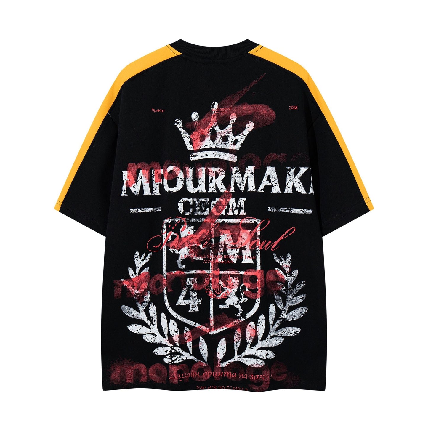 Badge printed short sleeved shirt