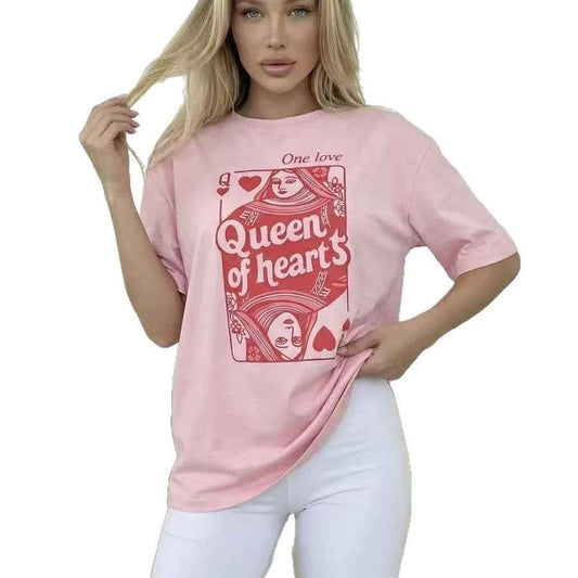 Loose round neck short sleeved T-shirt top
