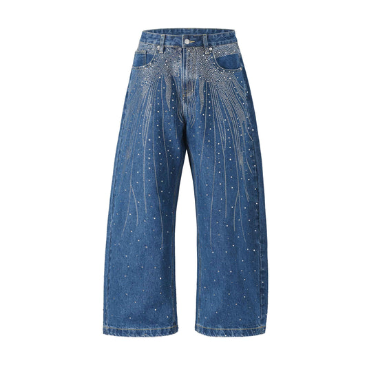 AZUL FLORAL RHINESTONE DENIM
