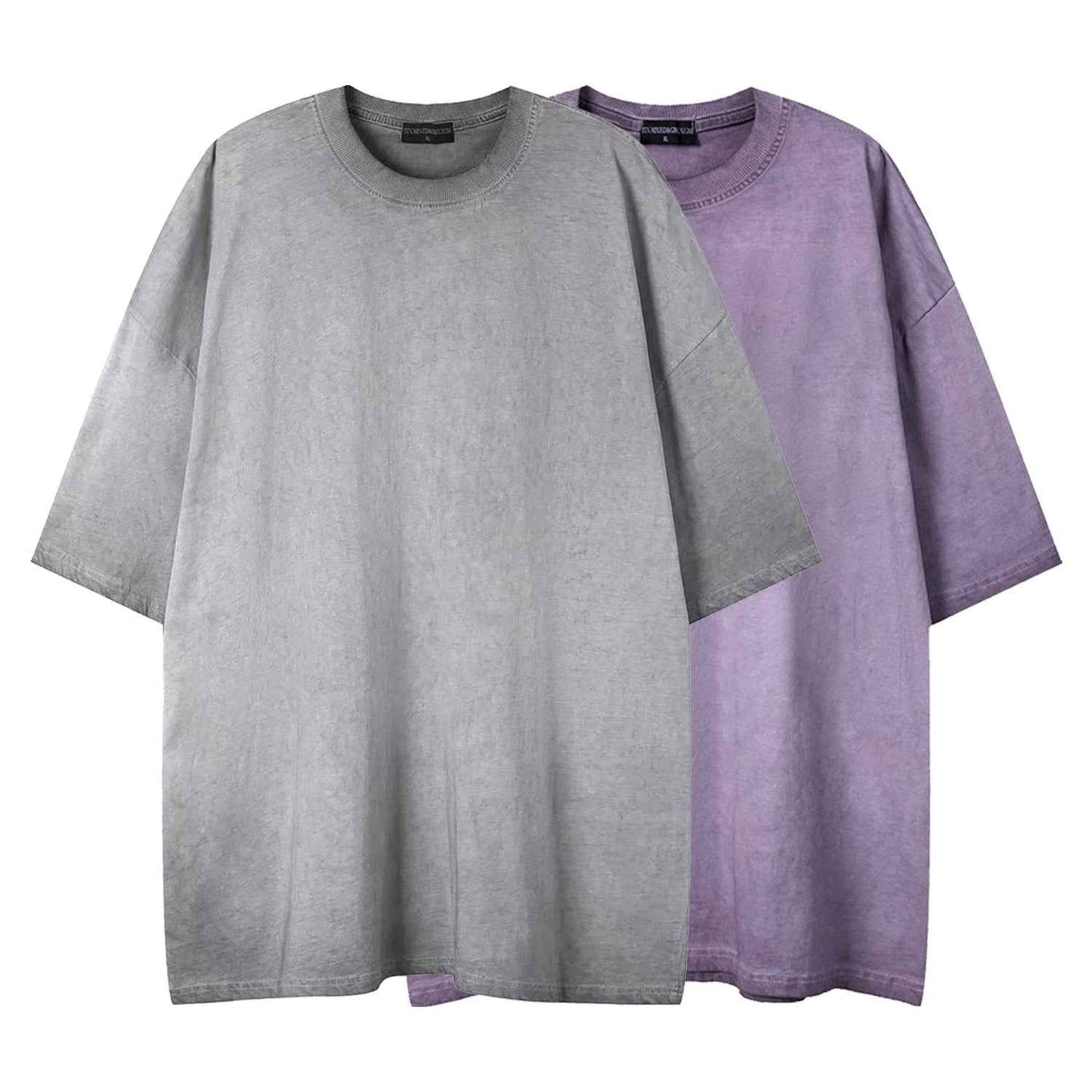 Plain washed old short sleeves