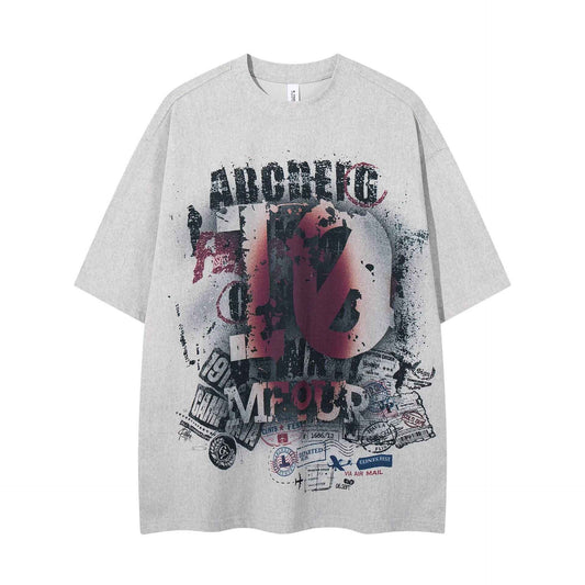 Digital stamp printed short sleeves