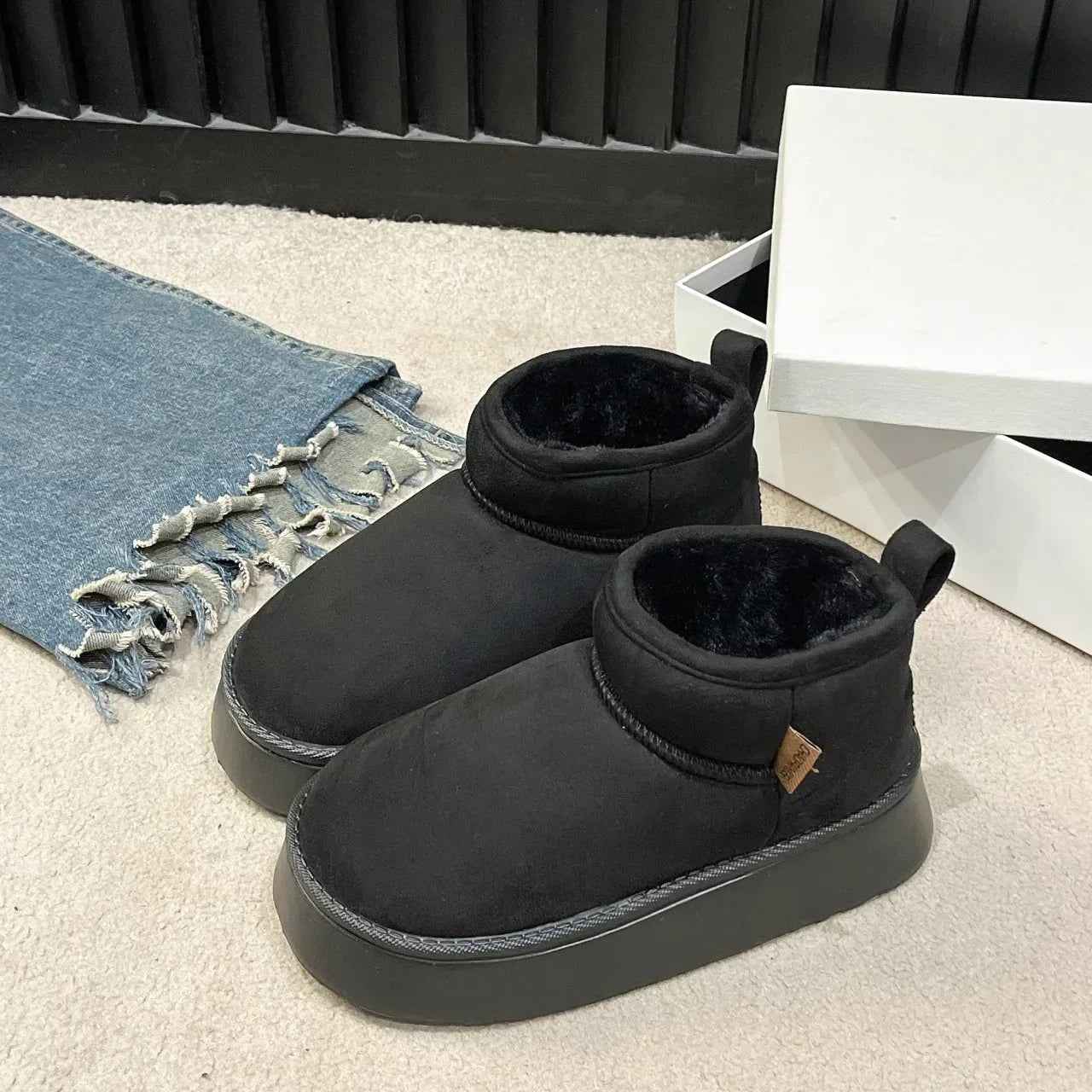 Retro Versatile Fashion Cotton Shoes Women's Anti slip Snow Shoes