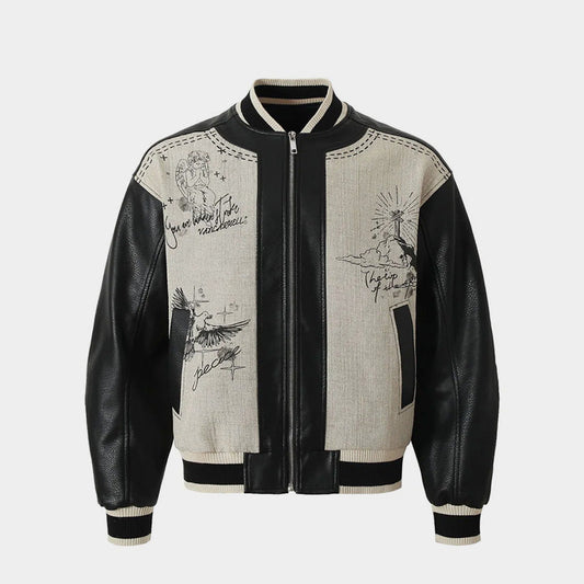 Street Art Graffiti | Leather Bomber Jacket