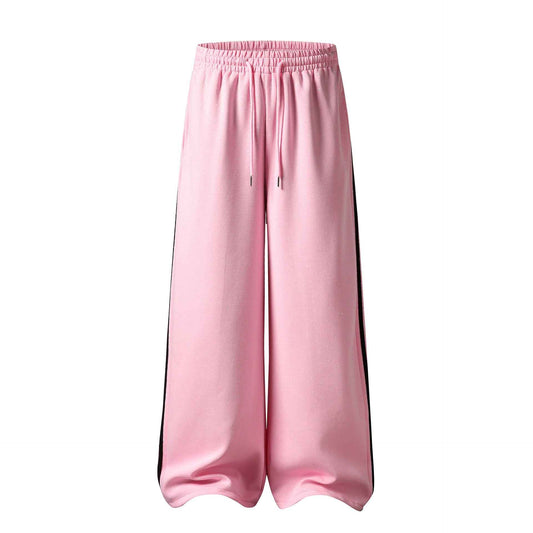 Loose Personality Sweatpants Cargo Stripe Wide Leg Long Pants for Women
