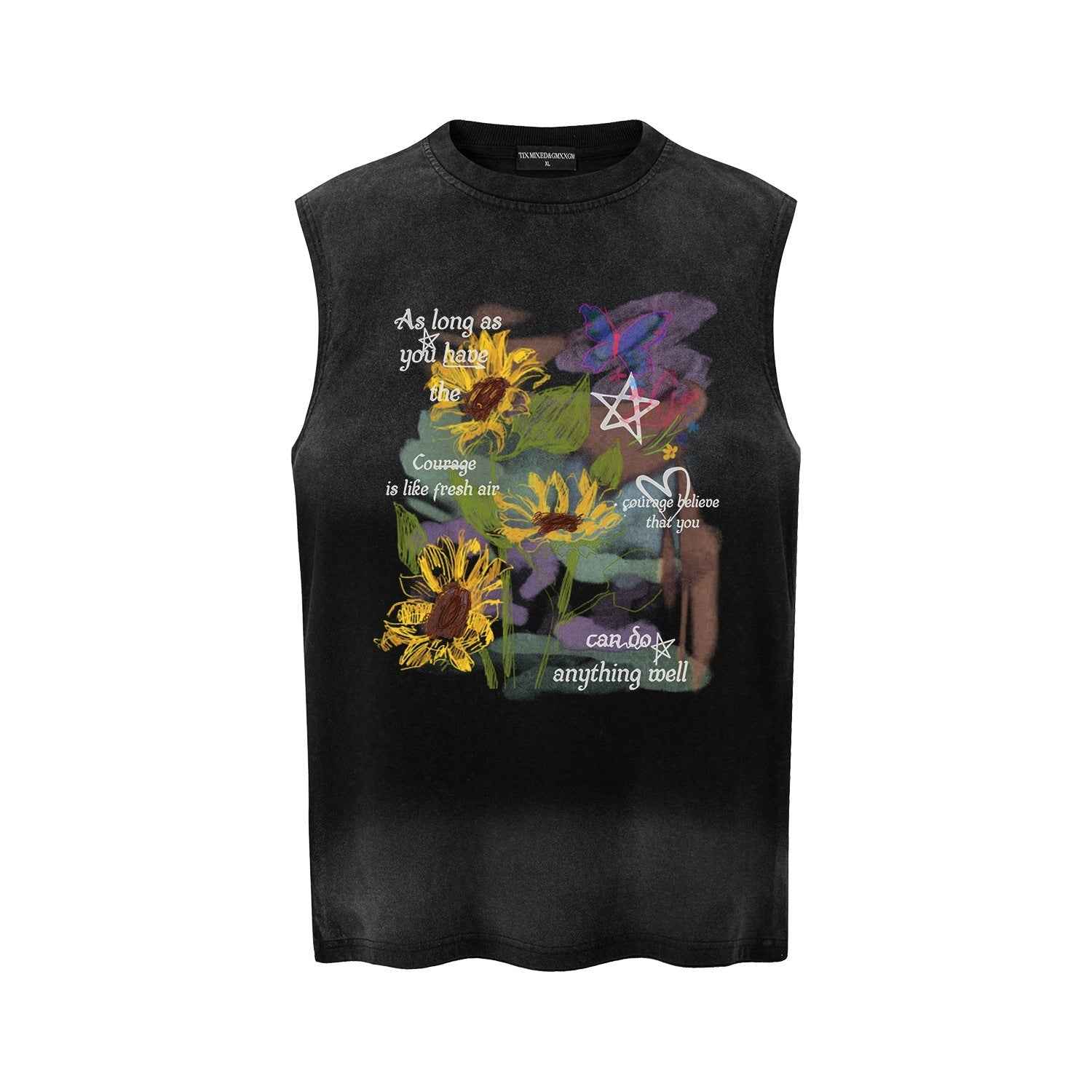 Sunflower graffiti vest