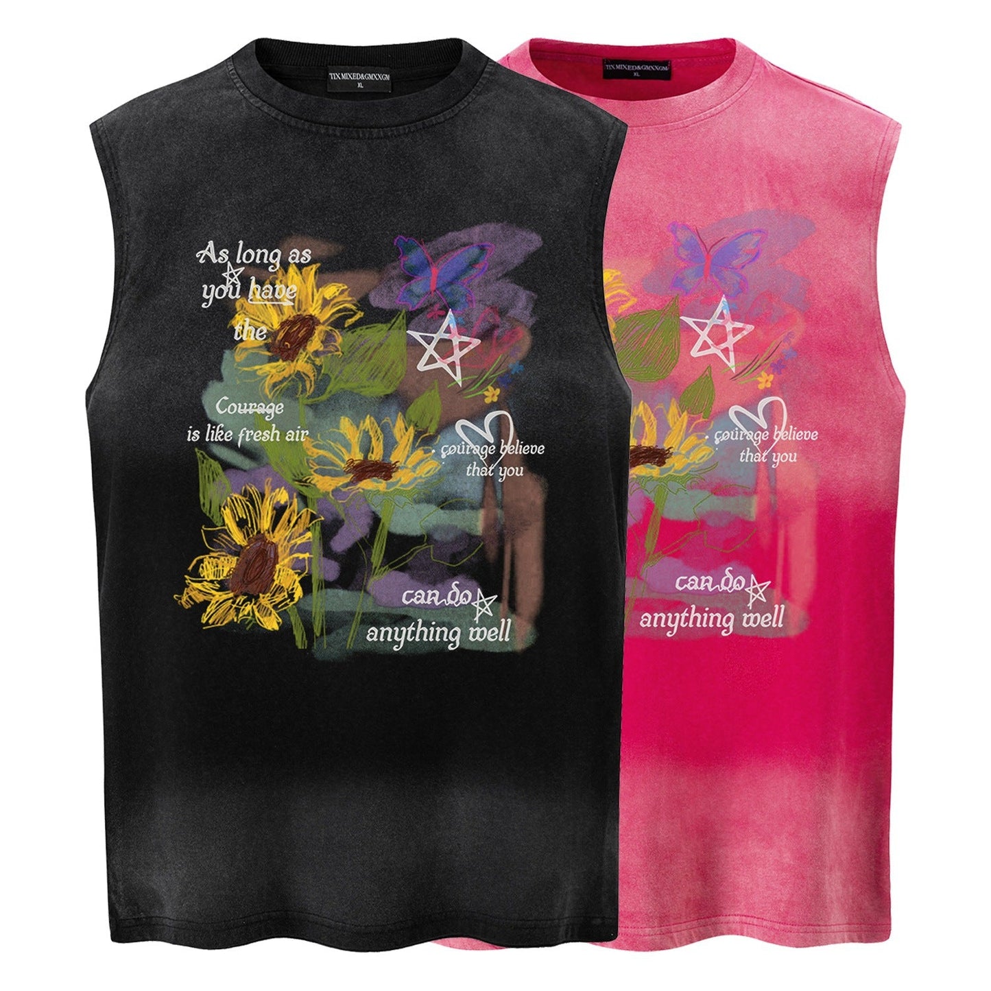 Sunflower graffiti vest