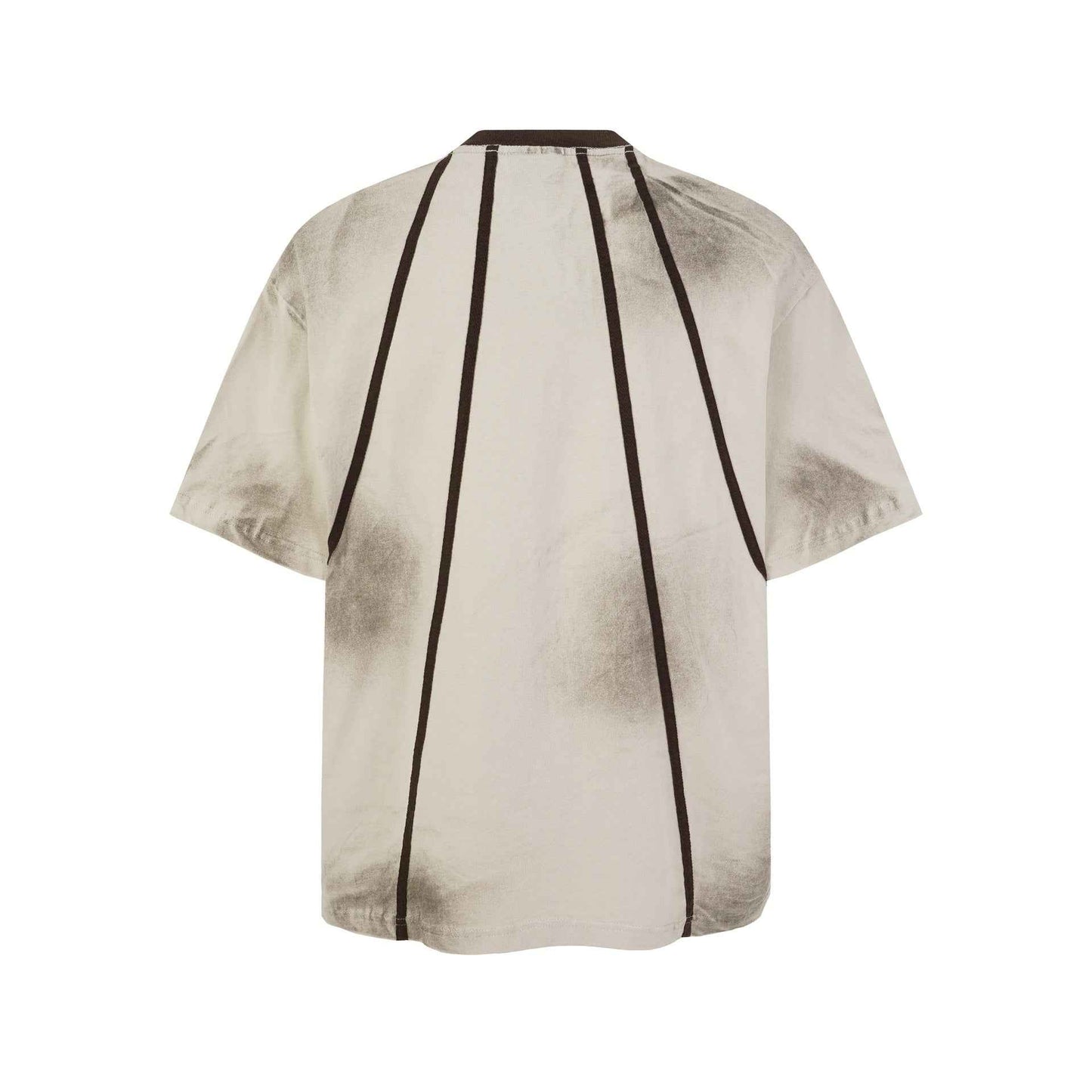 Line segmentation gradient short sleeved shirt