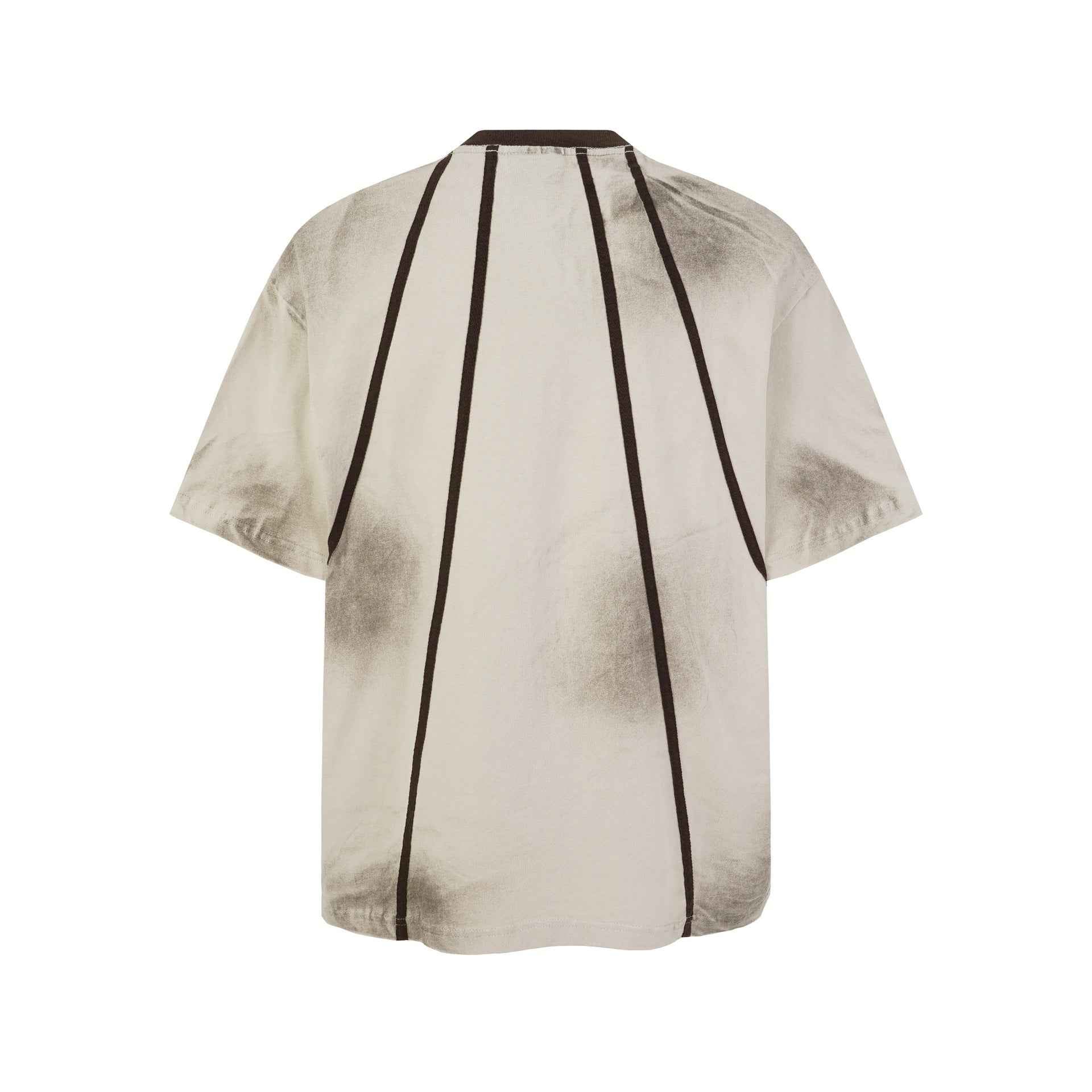 Line segmentation gradient short sleeved shirt