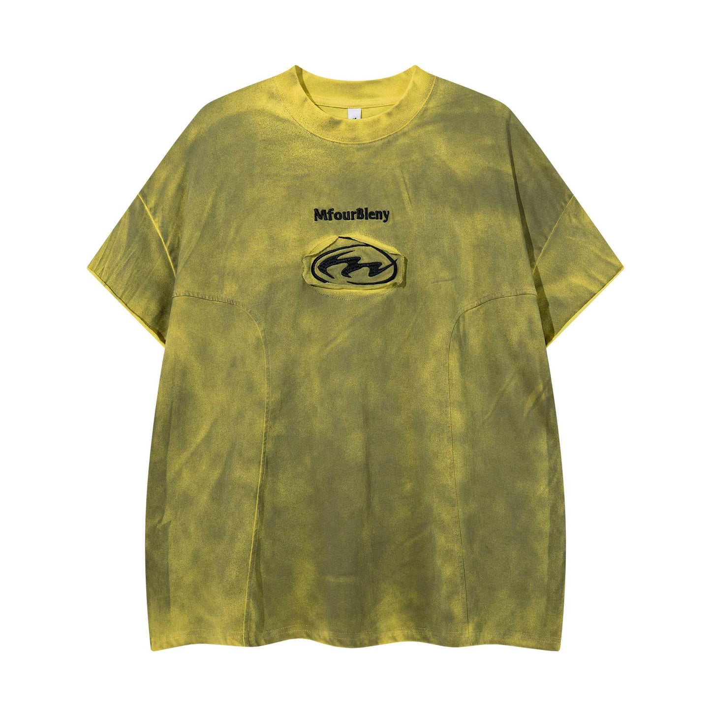 Tie dye embroidery to make old short sleeves