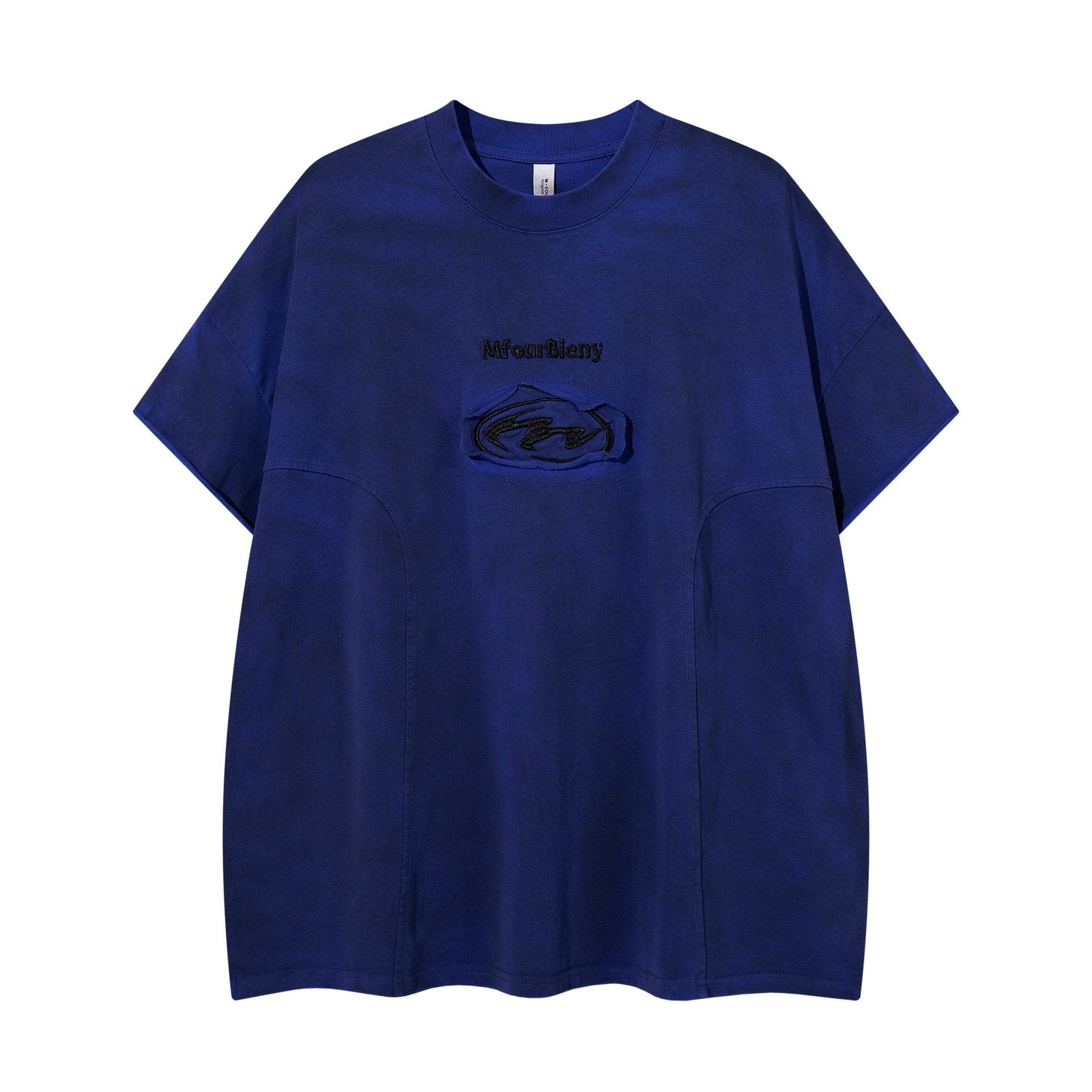 Tie dye embroidery to make old short sleeves