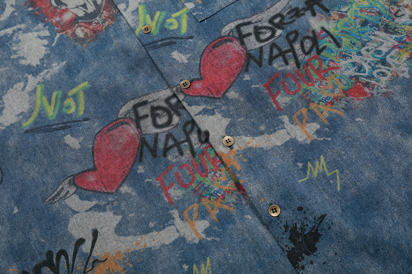 Vintage Graffiti | Denim Shirt