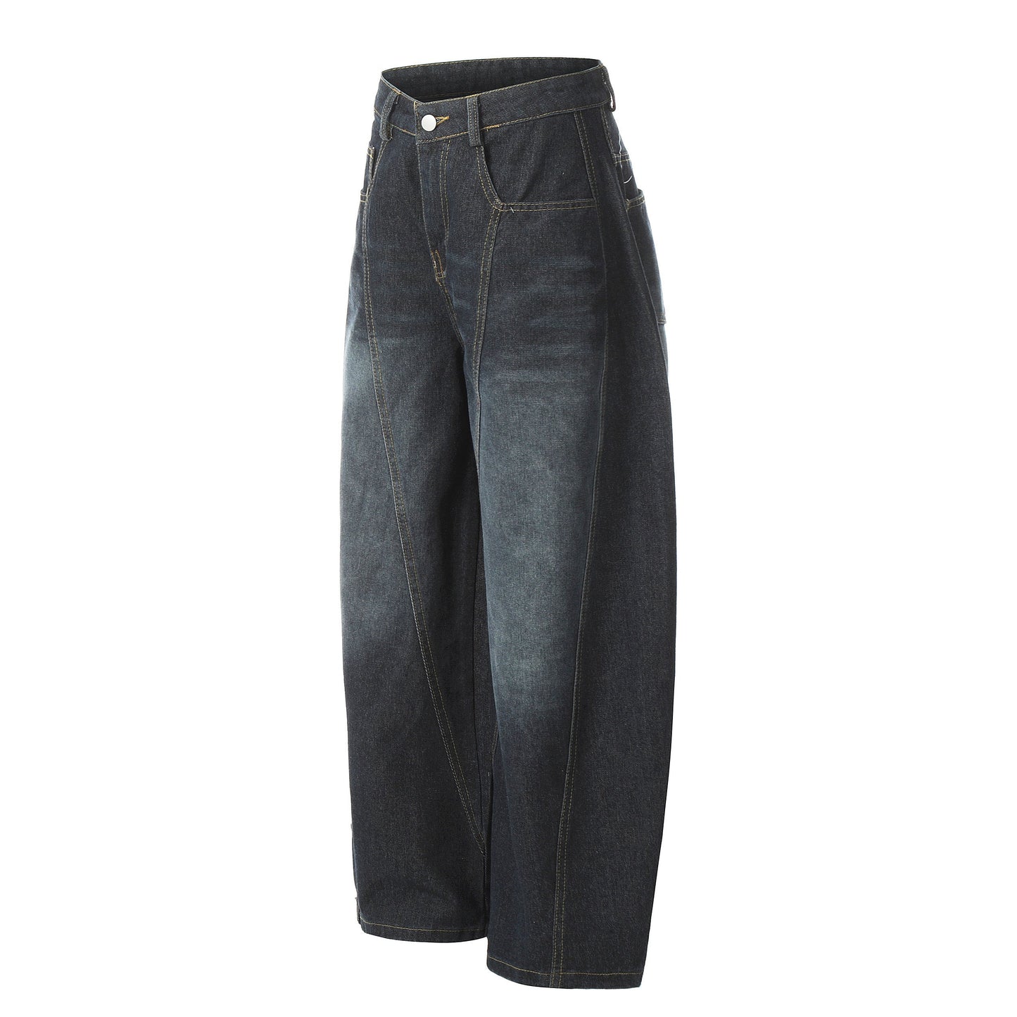 Winter Sky | Knitted Wide-Leg Denim Pants
