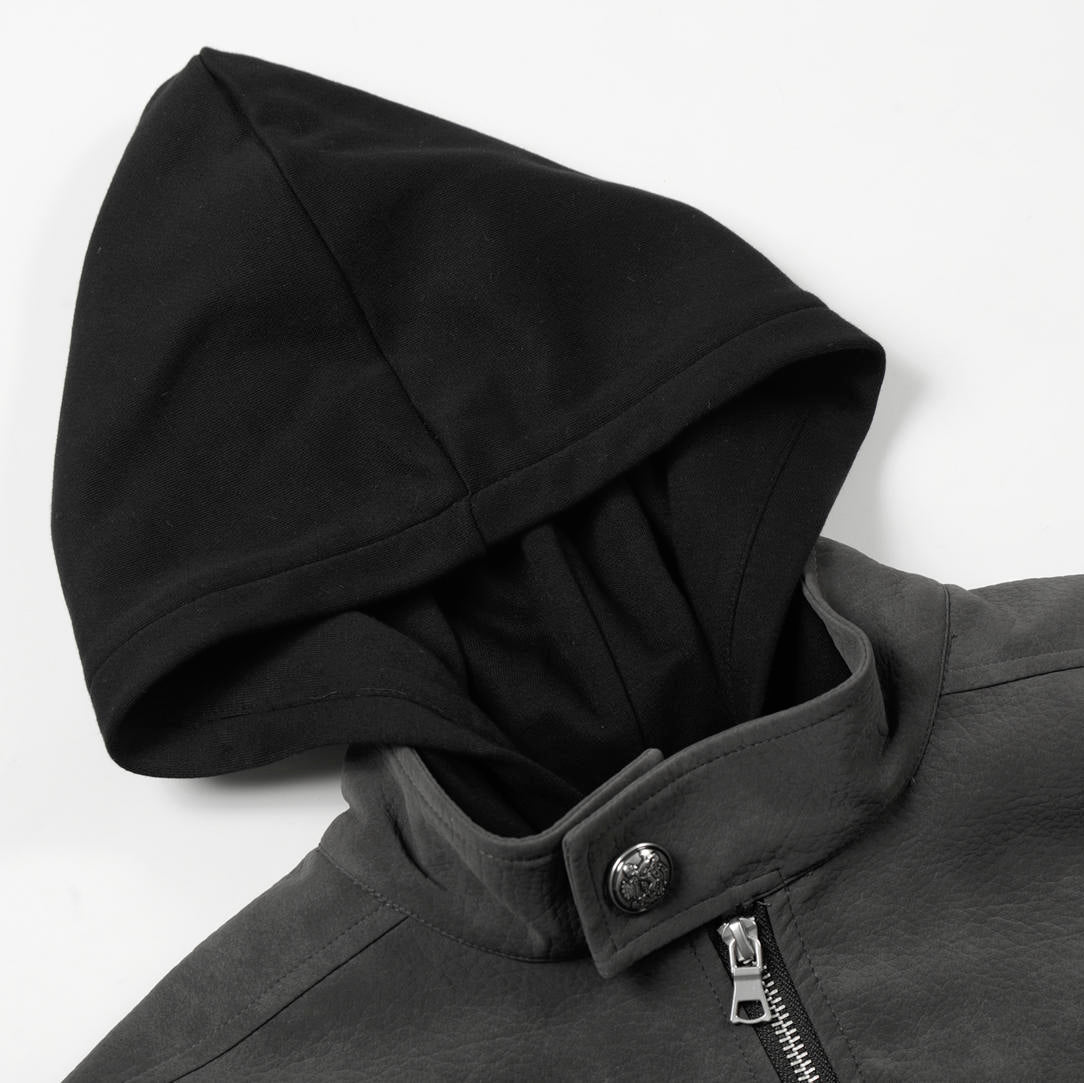 Ironcrest Hooded Leather Jacket