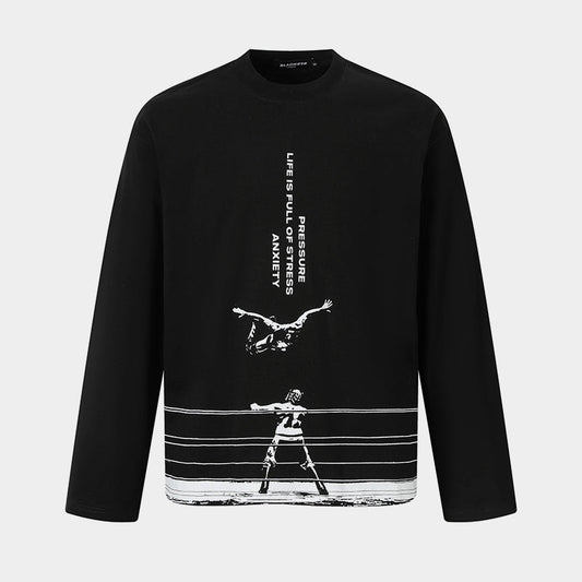 Wrestling Graphic Print | Streetwear Sweatshirt