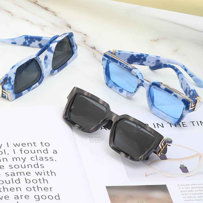 Millionaire Style Sunglasses Men Fashion Trendy Sunglasses Women High-End Square Frame Sunglasses