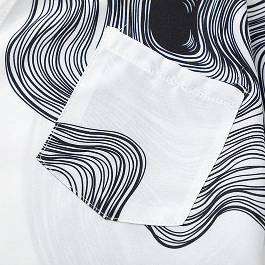 Abstract Swirl Button-Down Shirt