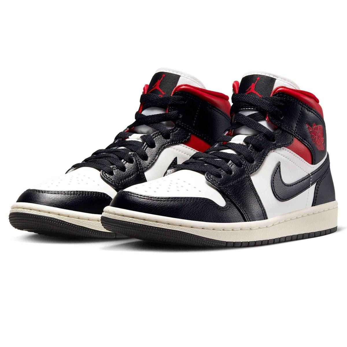 Air Jordan 1 Mid Wmns Black Sail Gym Red - Ultimate Style and Comfort