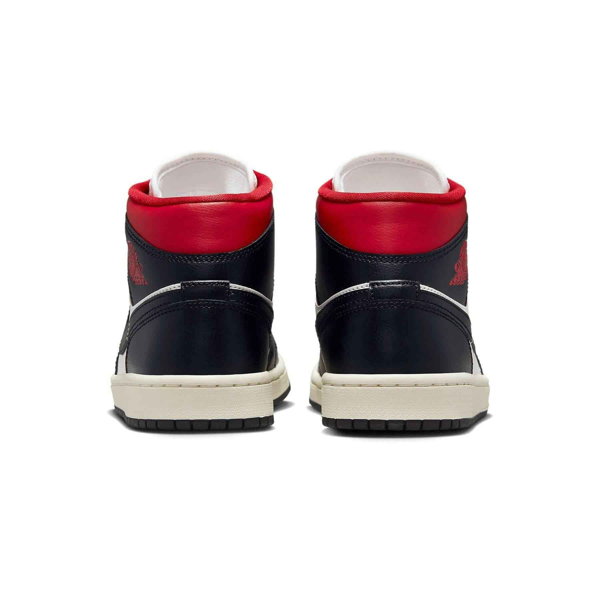 Air Jordan 1 Mid Wmns Black Sail Gym Red - Iconic Retro High Style SneakerNational