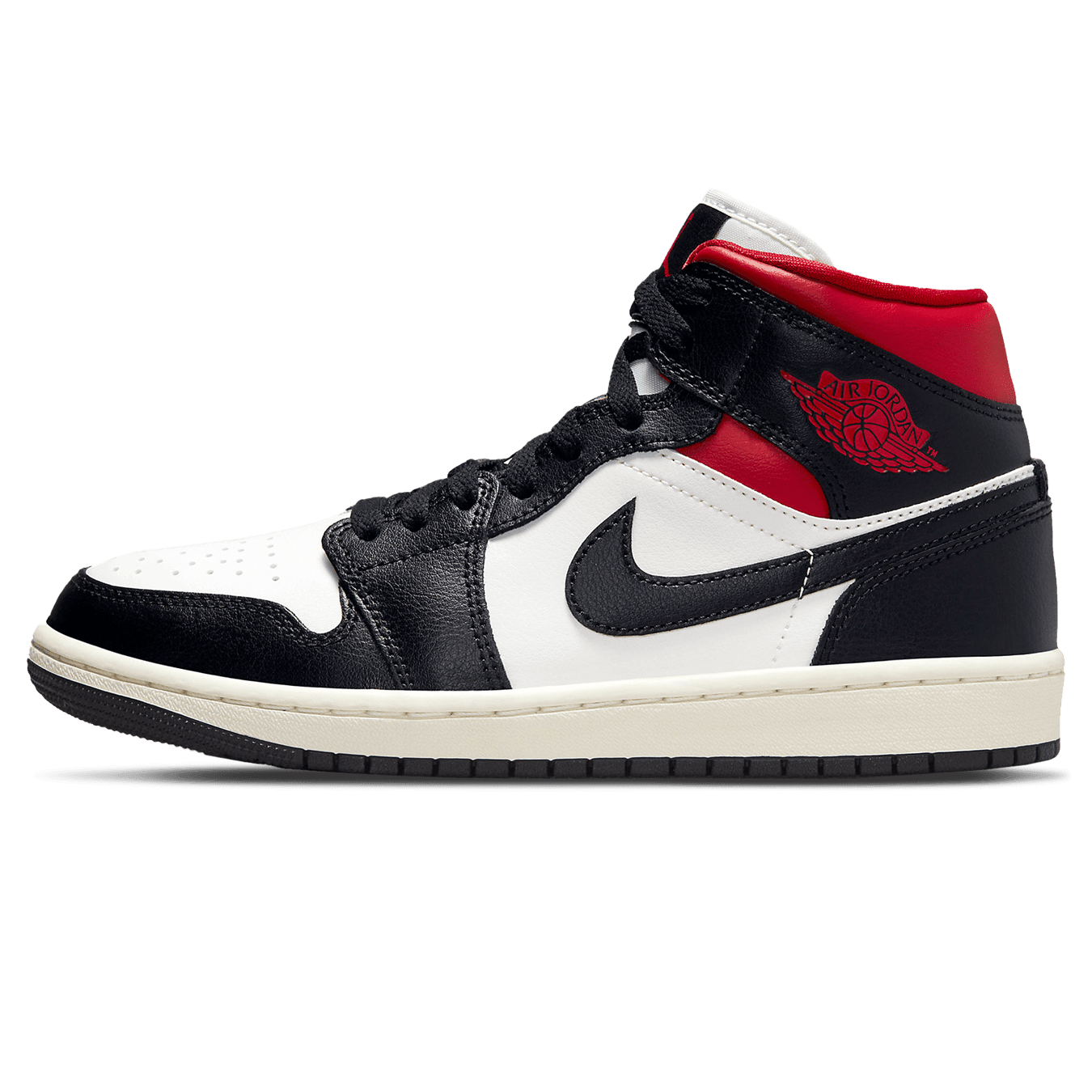 Air Jordan 1 Mid Wmns Black Sail Gym Red - Ultimate Style and Comfort