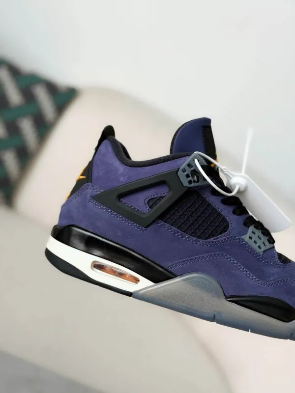 Air Jordan 4 Retro “Lakers” Sneakers – Purple, Gold, Black - OMYGOODS