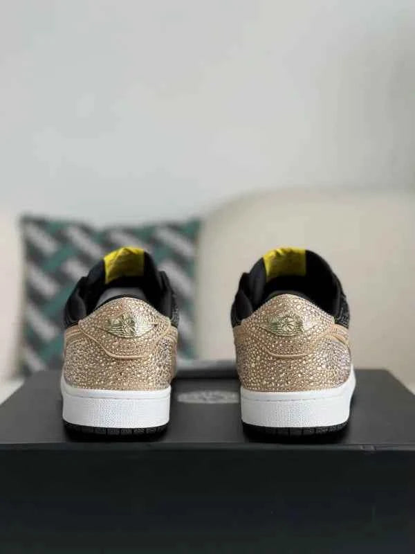 Air Jordan 1 Low “Gold Dust” Black & Gold - Luxurious Style Meets Comfort