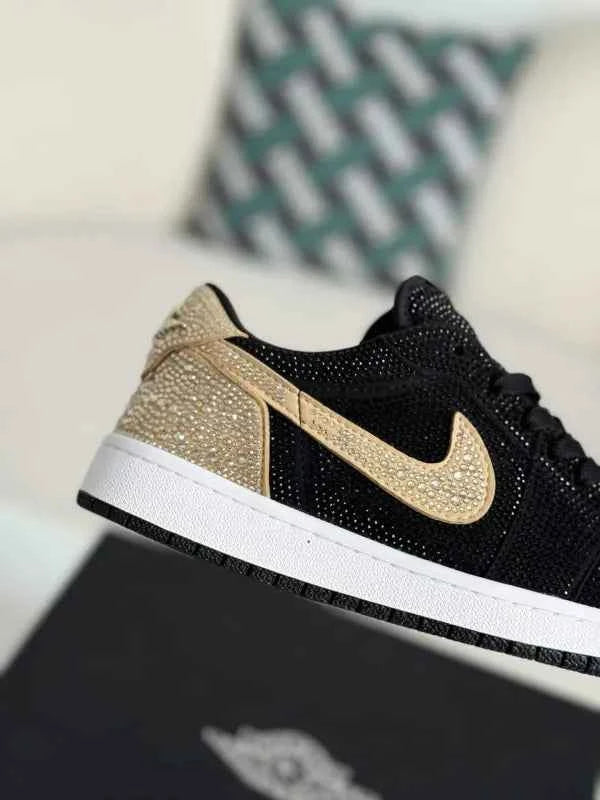 Air Jordan 1 Low “Gold Dust” Black & Gold - Luxurious Style Meets Comfort