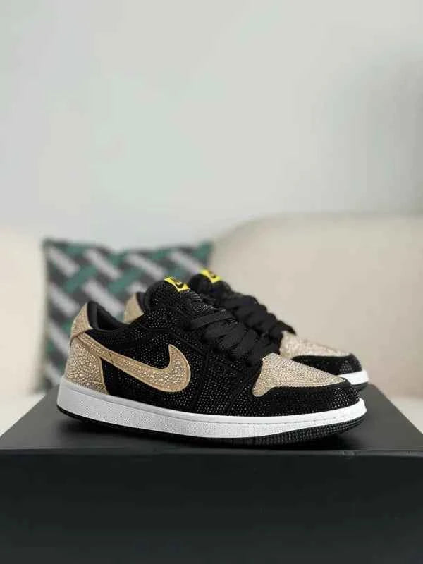 Air Jordan 1 Low “Gold Dust” Black & Gold - Luxurious Style Meets Comfort
