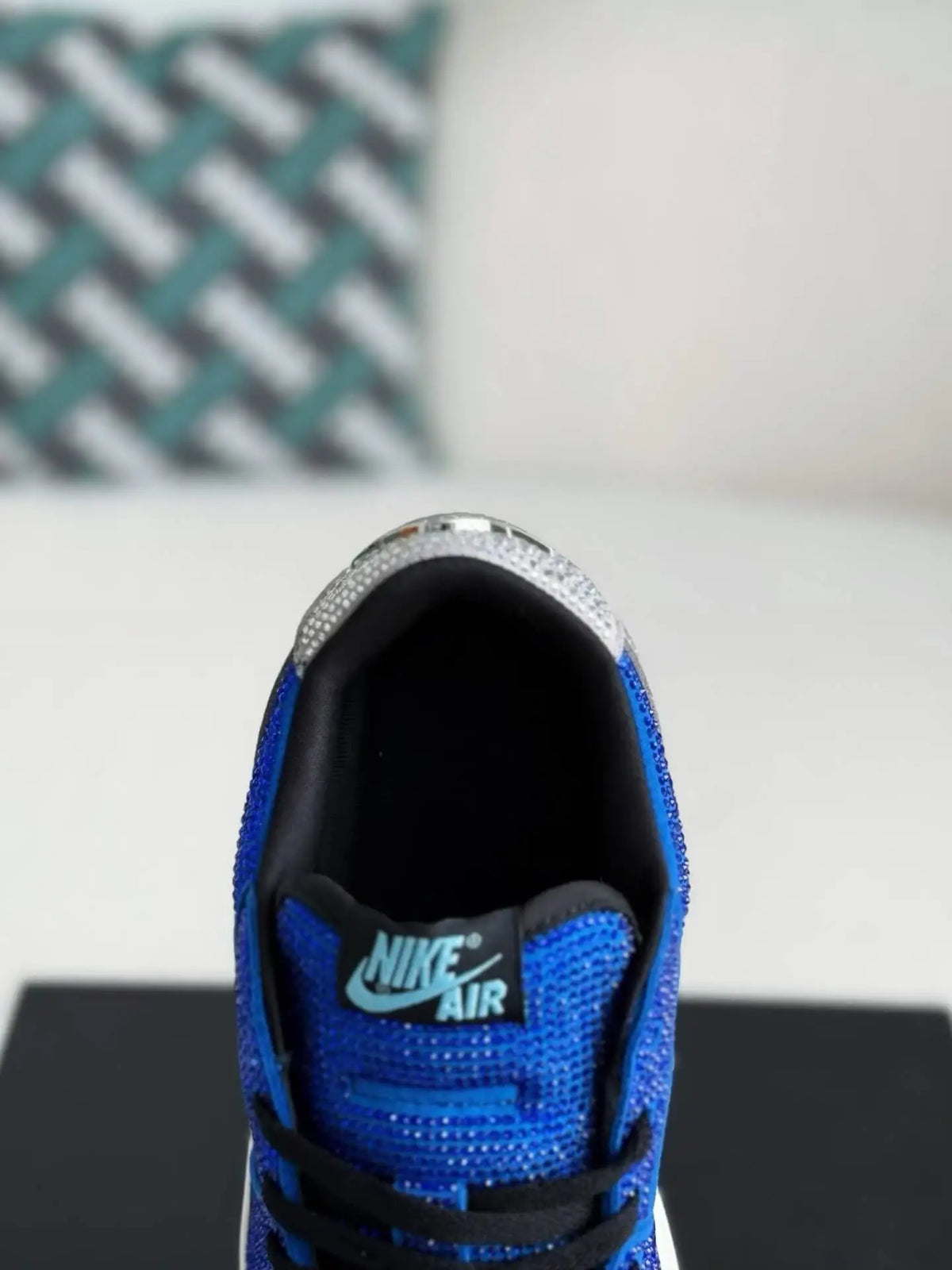 Air Jordan 1 Low “Royal Bling” Royal Blue & Silver rhinestones - OMYGOODS