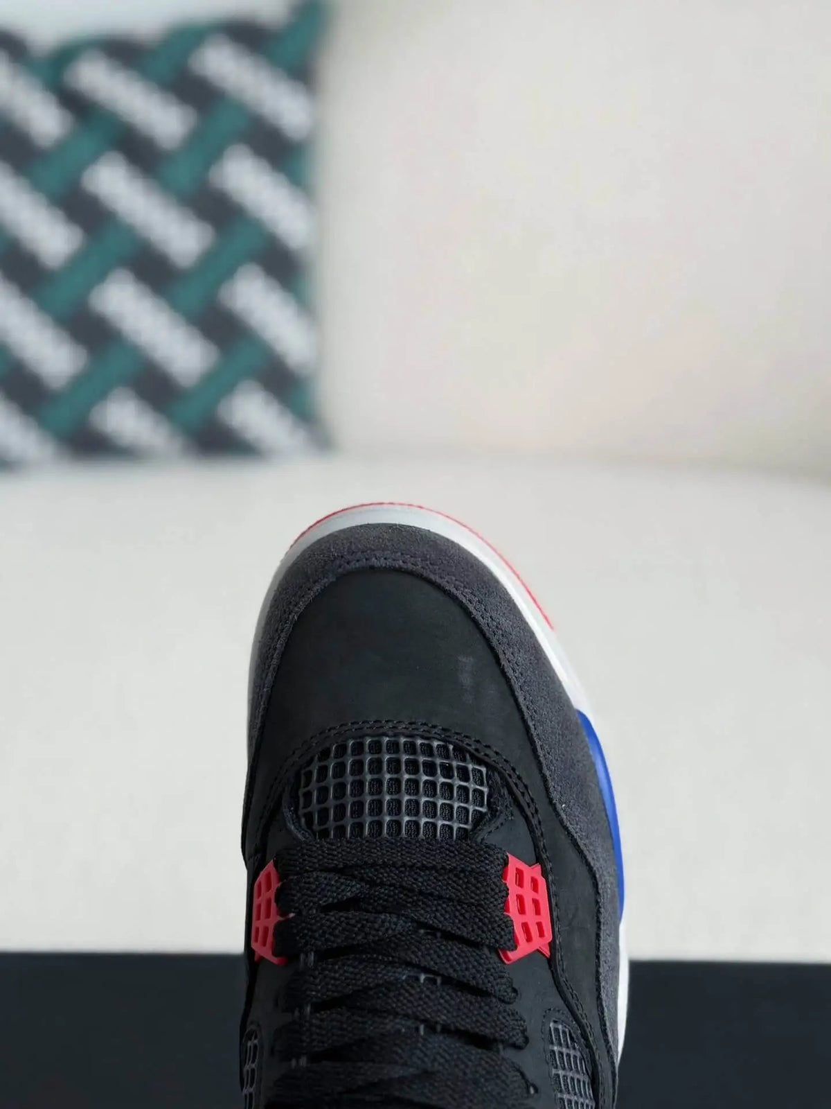 Air Jordan 4 Retro ‘Rare Air’ in Black, Royal Blue, and Red - OMYGOODS