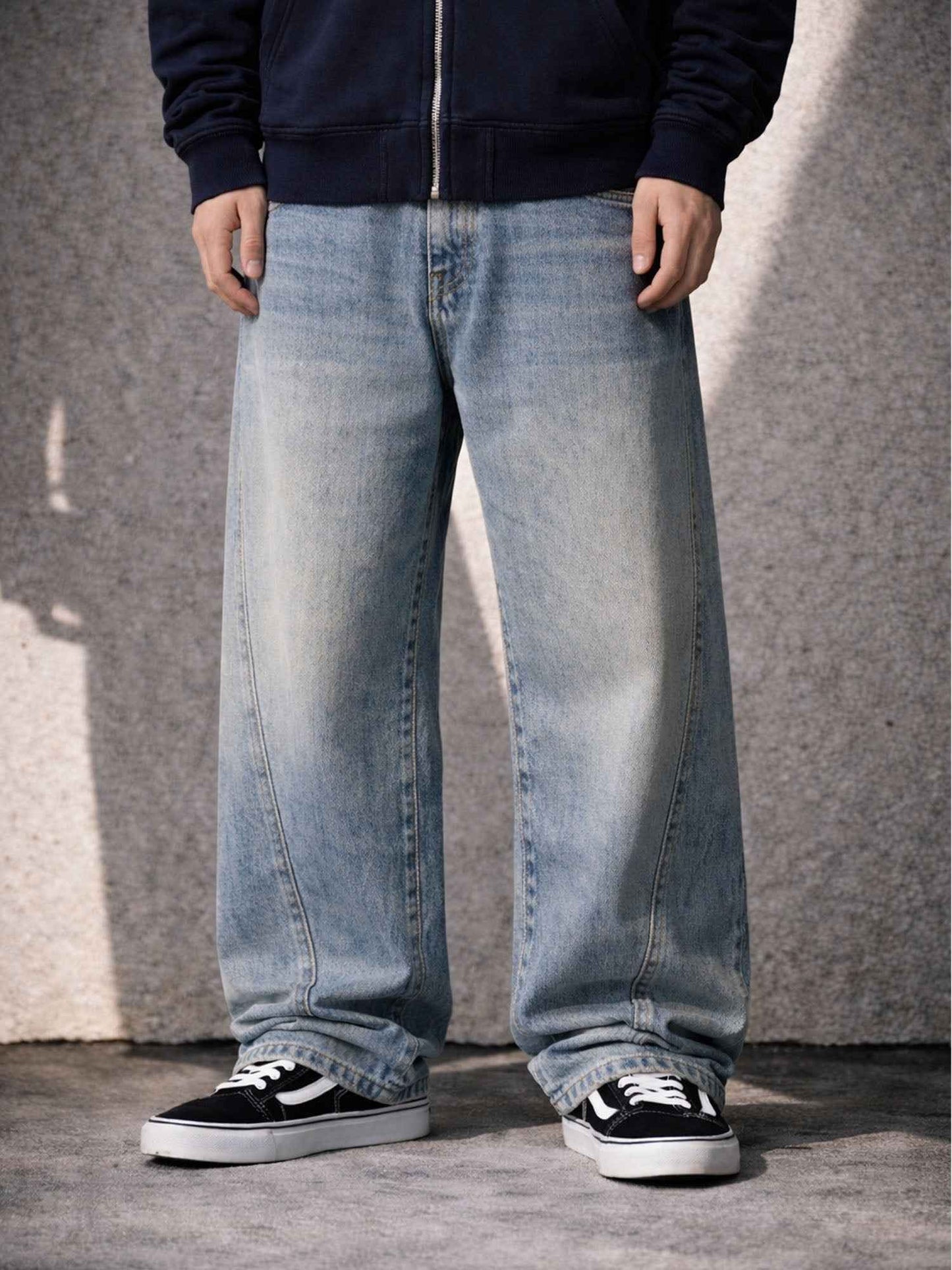 PANEL BAGGY DENIM